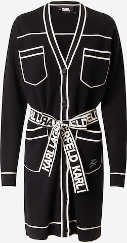 Karl Lagerfeld Knit Cardigan in Black: front