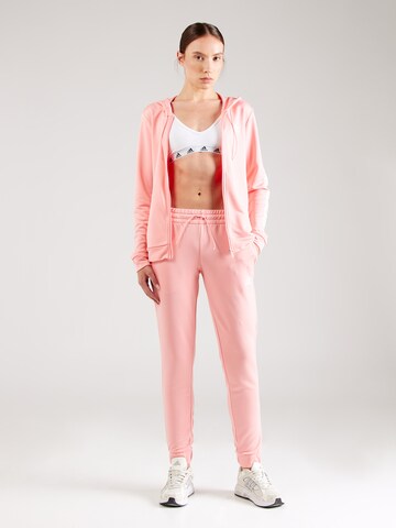 Costum de trening 'Linear' de la ADIDAS SPORTSWEAR pe roz: față