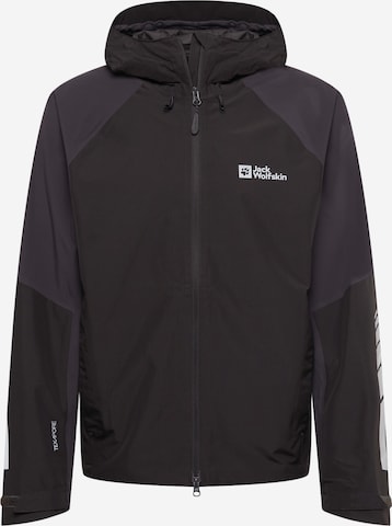 JACK WOLFSKIN Athletic Jacket in Grey: front