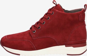 CAPRICE Lace-Up Ankle Boots in Red