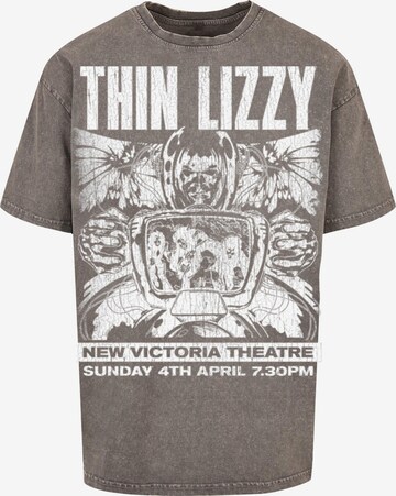 Merchcode Shirt 'Thin Lizzy - New Victoria Theatre' in Grijs: voorkant