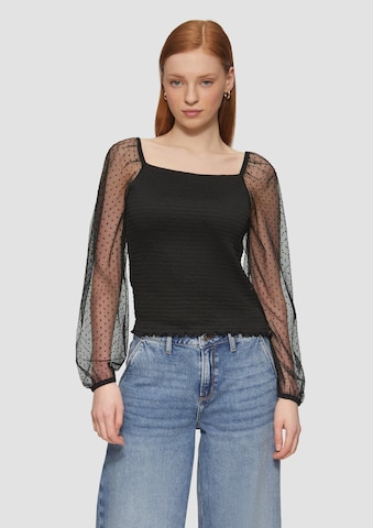 QS Shirt in Schwarz: Vorderseite