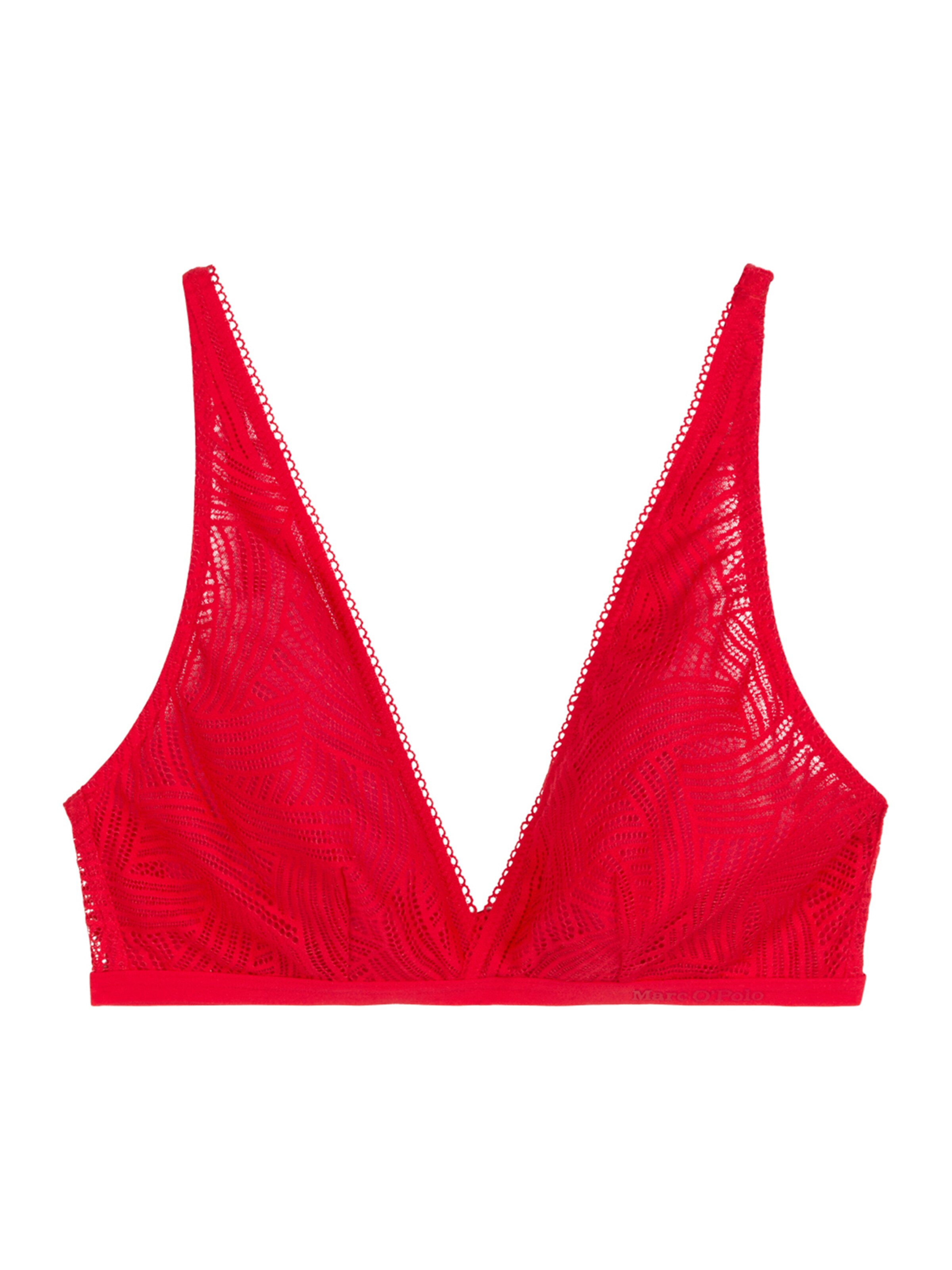 Marc O'Polo Bralette ' Timeless Lace ' in knallrot, Produktansicht