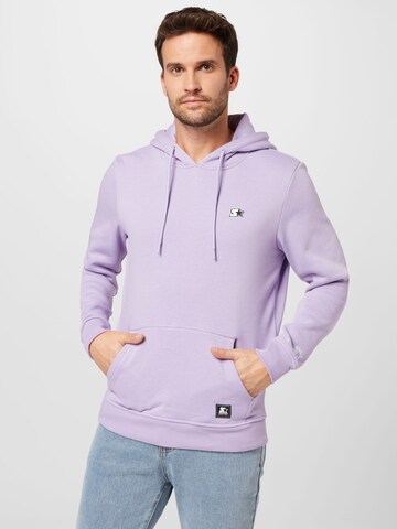 Sweat-shirt 'Essential' Starter Black Label en violet : devant