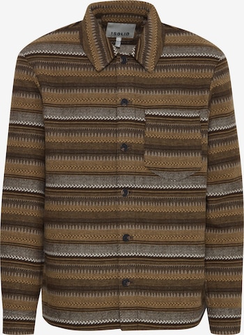 !Solid Hemdjacke ' MICHA ' in Braun: Vorderseite