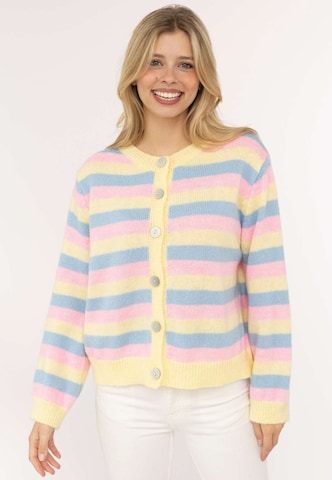 Cardigan Zwillingsherz en jaune : devant