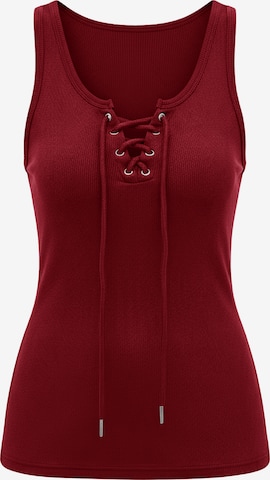 Imily Bela - Top en rojo: frente