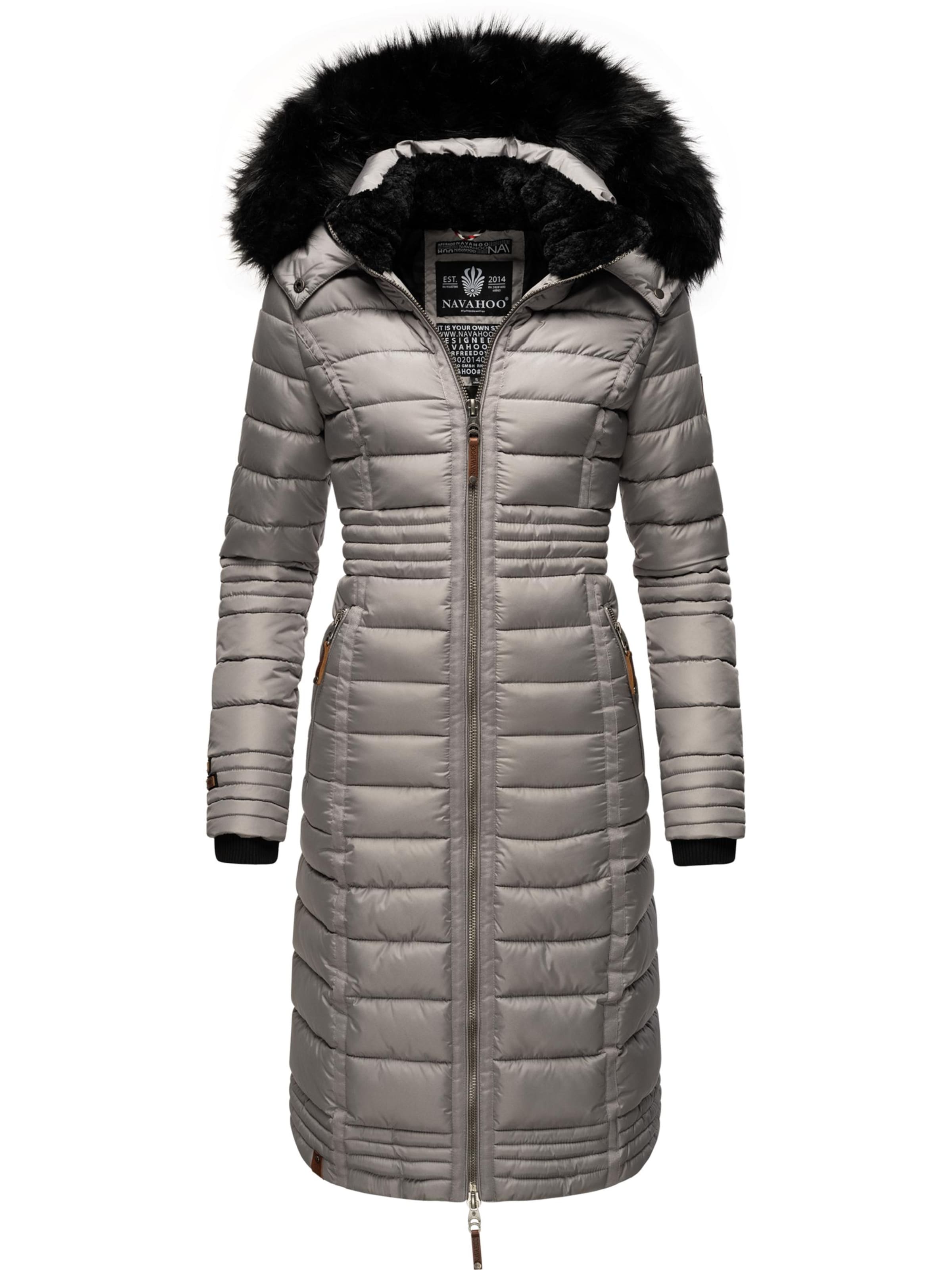 NAVAHOO - Sobretudo de inverno 'Umay' em cinzento: frente