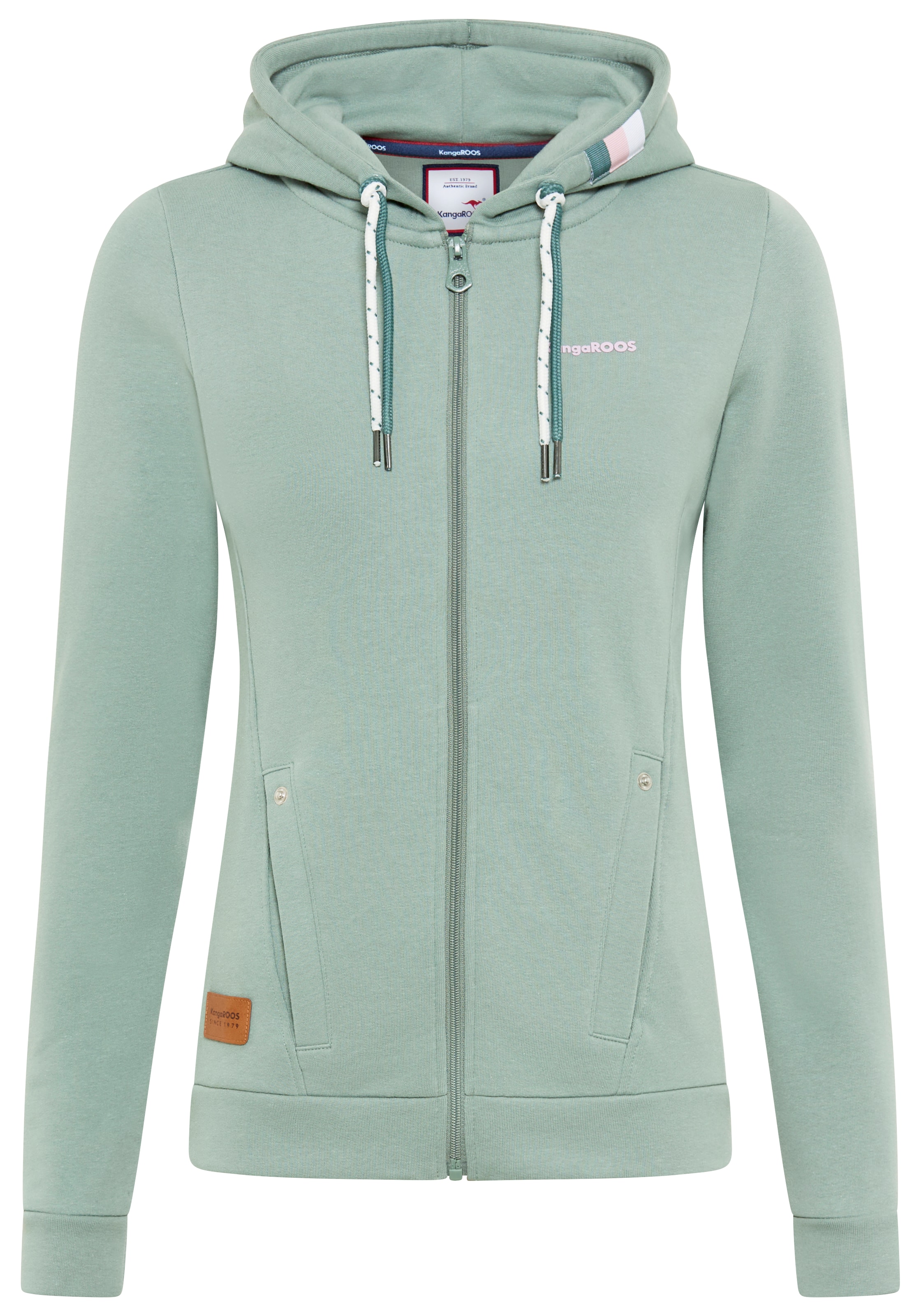 KangaROOS Sweatjacke in Grün: Vorderseite