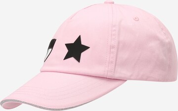 Cappello da baseball di Chiara Ferragni in rosa: frontale