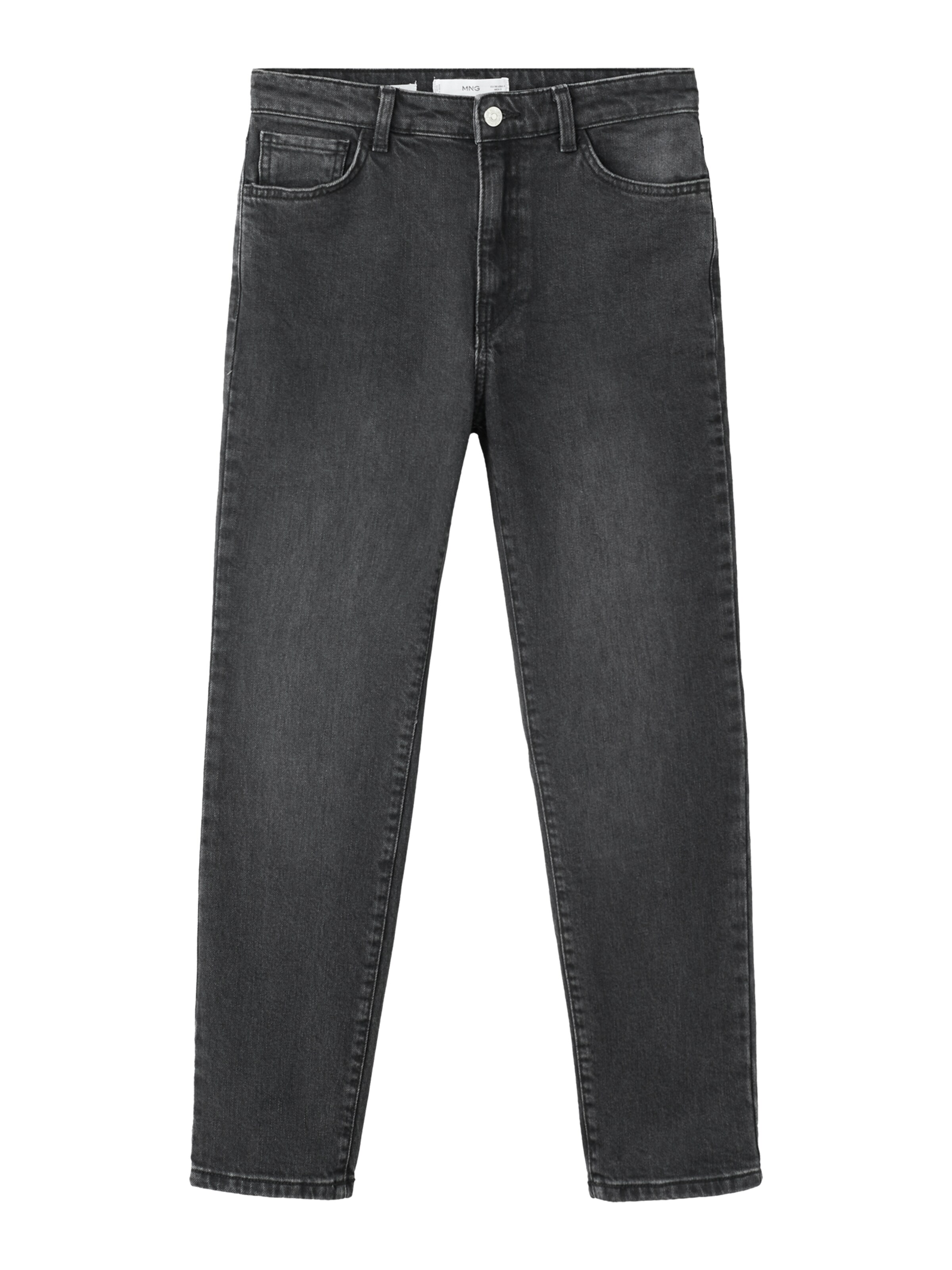 MANGO Slimfit Jeans i sort: forside