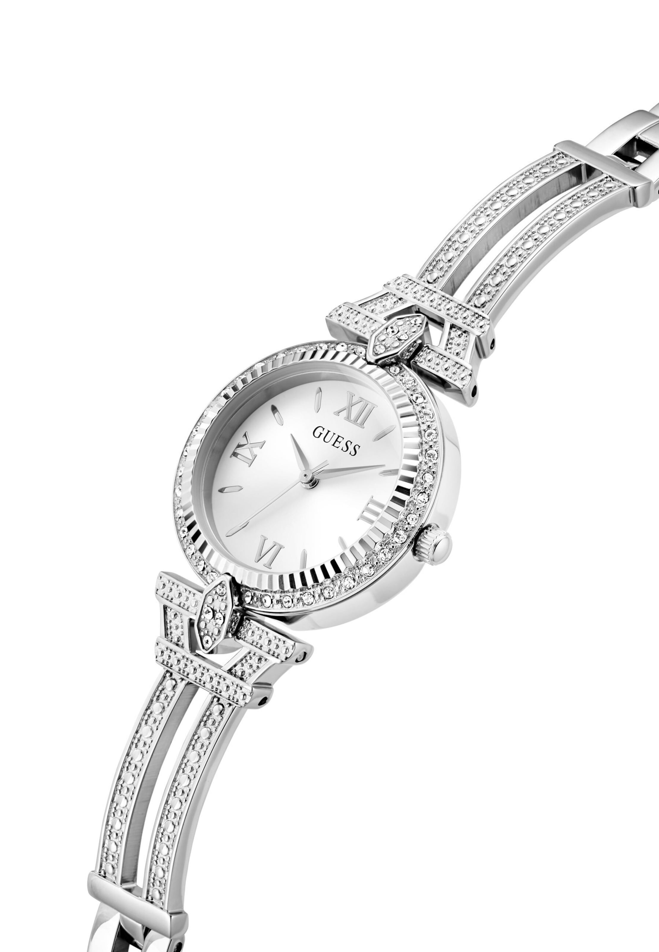 GUESS Analoog horloge 'DELPHINE' in Zilver