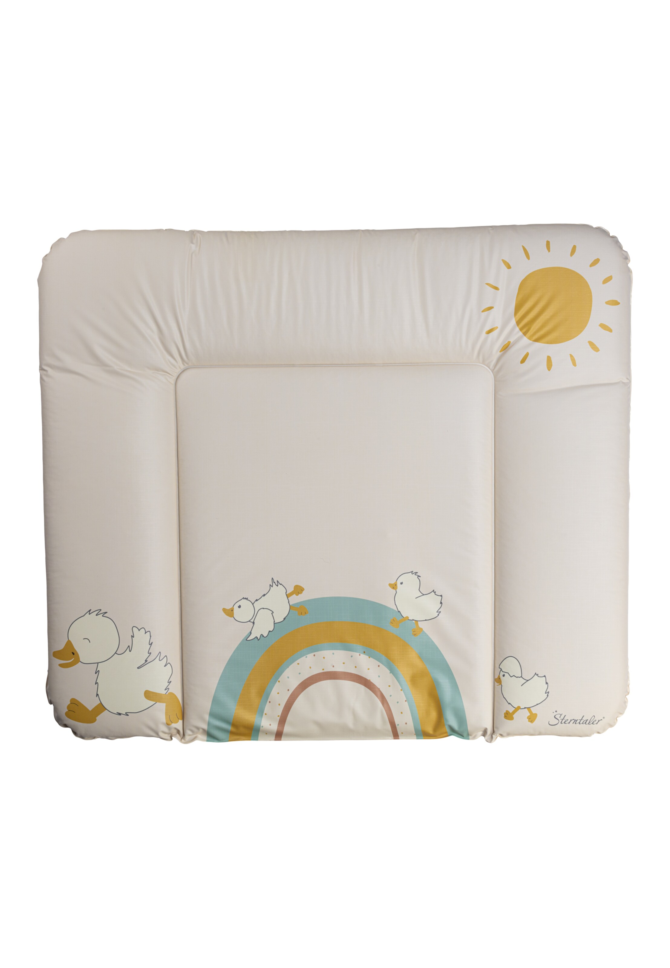 STERNTALER Wickelauflage 'Edda' in ecru / hellblau / braun / safran / weiß, Produktansicht