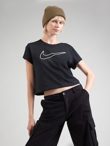 Nike Sportswear Majica 'CLUB' | črna barva: sprednja stran