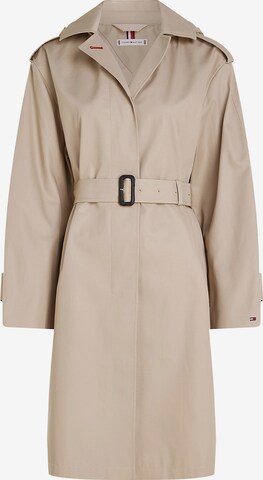 Manteau mi-saison TOMMY HILFIGER en beige : devant