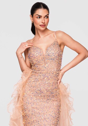 Ombre Evening dress in Beige