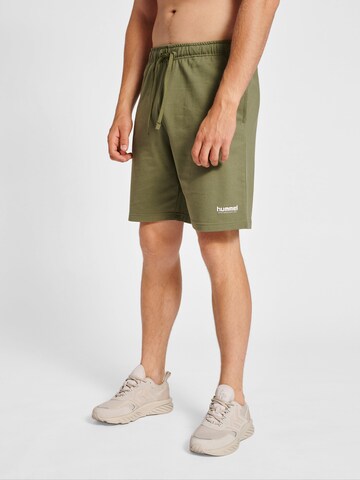 Hummel Regular Workout Pants 'JEREMY' in Green: front