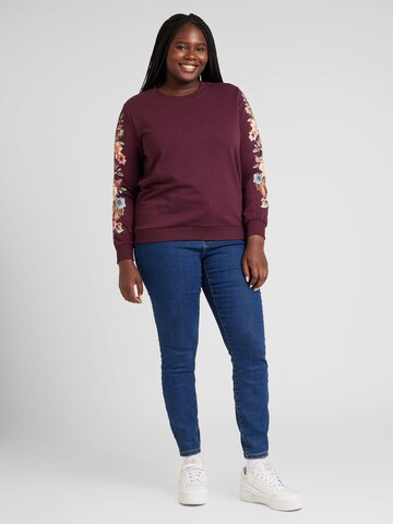 ONLY Carmakoma Sweatshirt 'CARSonny' in Rot