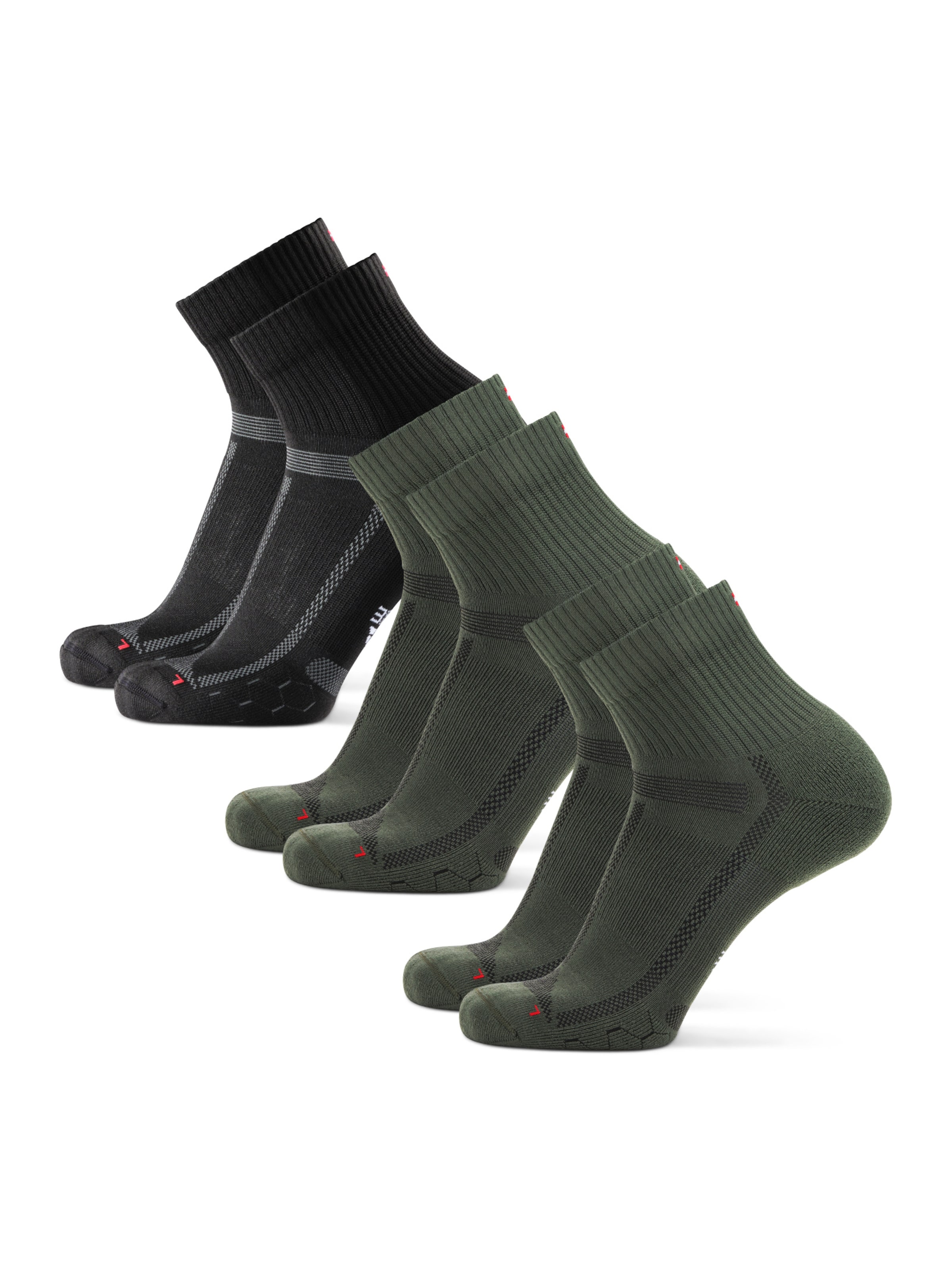 Chaussettes de sport 'Long Distance Quarter' DANISH ENDURANCE en vert