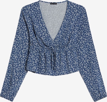 Bershka Blouse in Blauw: voorkant