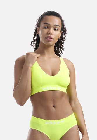 ADIDAS ORIGINALS Bralette Bra ' Low Back ' in Yellow