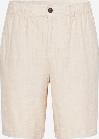 Regular Pantalon à pince KnowledgeCotton Apparel en beige : devant