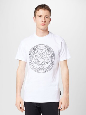 Plein Sport Shirt 'Tiger' in White: front