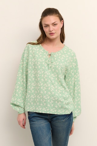 Cream Blouse 'Vimma' in Green: front
