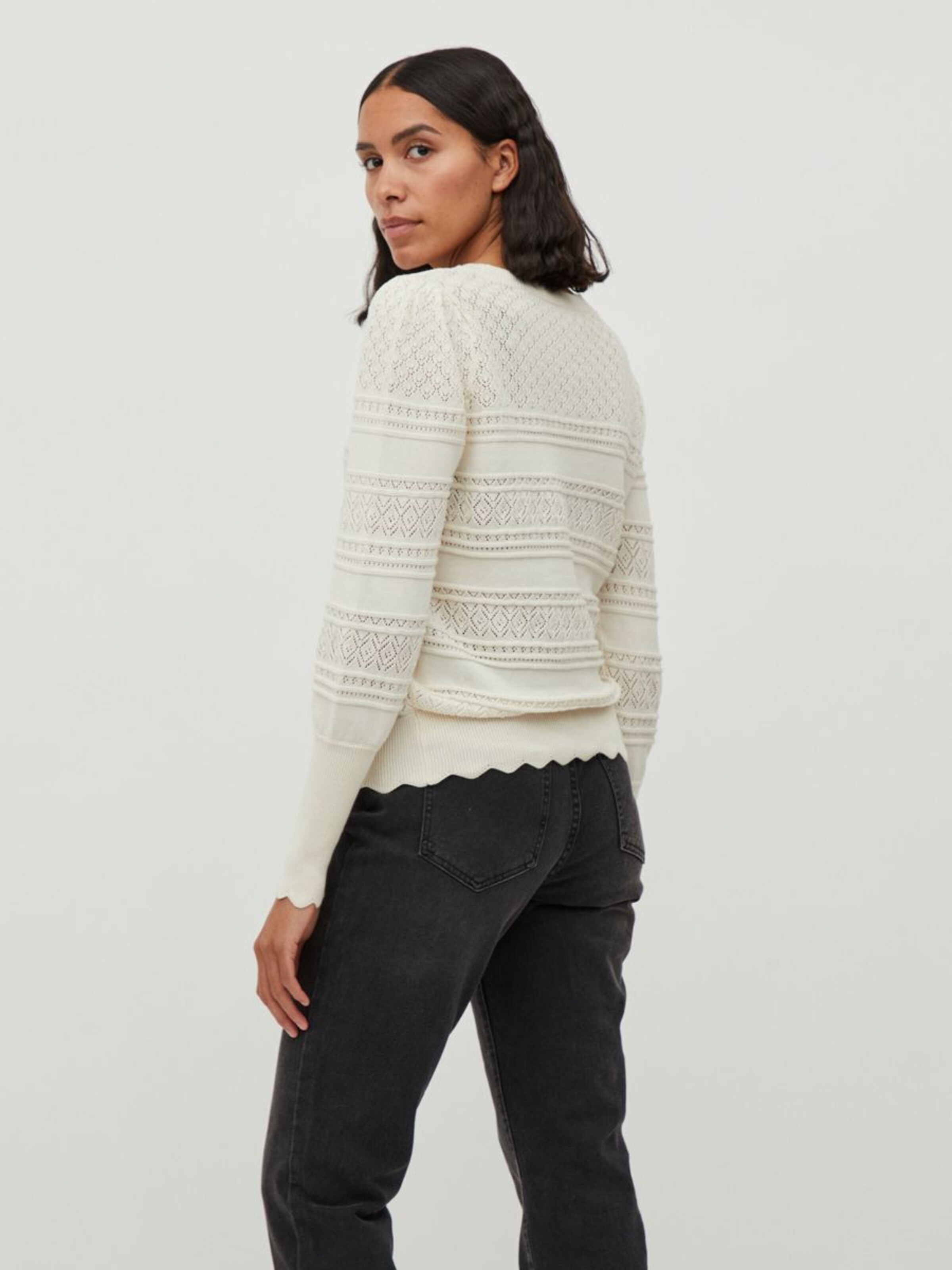 Frauen Große Größen VILA Pullover in Naturweiß - QG61942 Frauen Große Größen VILA Pullover in Naturweiß - QG61942