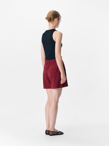 OBJECT Regular Trousers 'OBJLisa' in Red