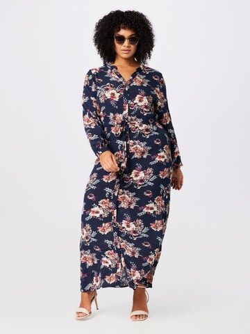 Rochie tip bluză 'Marion' de la ABOUT YOU Curvy pe albastru