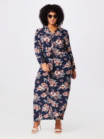 ABOUT YOU Curvy Shirt Dress 'Marion' in Blue