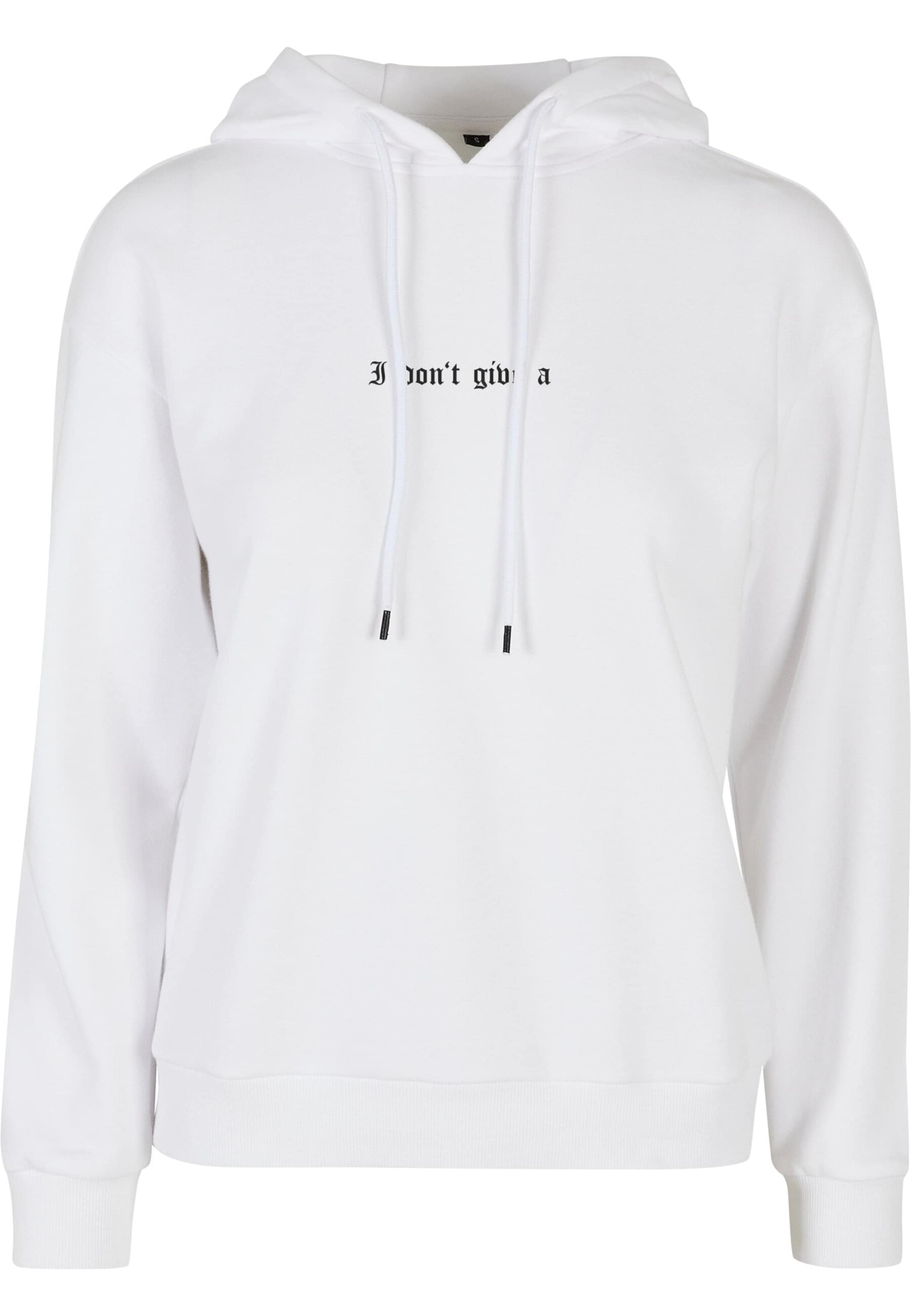 Miss Tee Sweatshirt 'I Dont Give A' in White: front