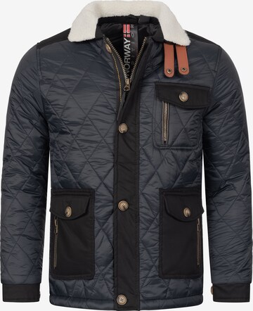 Geo Norway Winter Jacket in Black: front