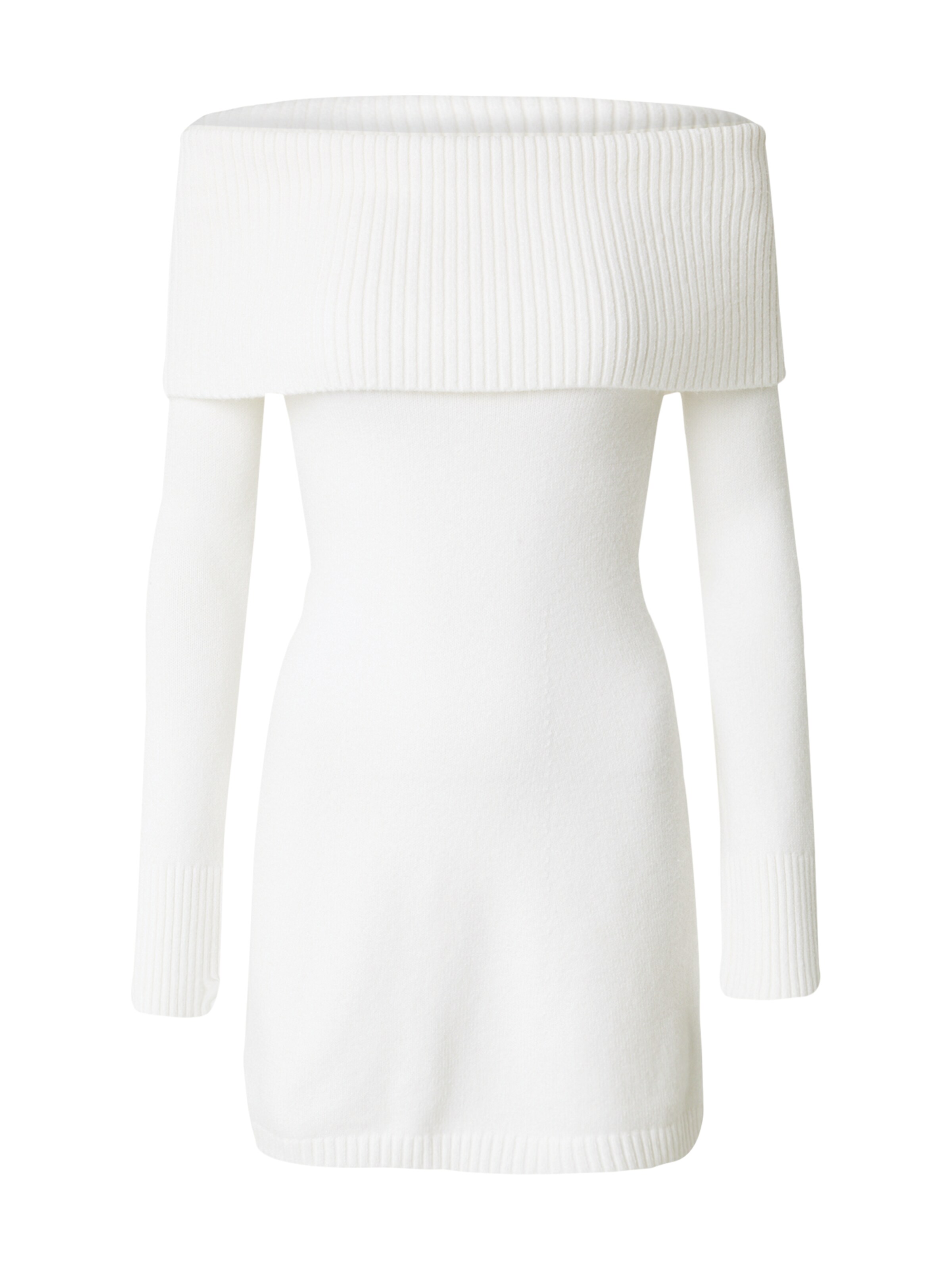 HOLLISTER Kootud kleit 'CHASE', värv valge: eest vaates