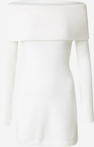 HOLLISTER - Vestido de malha 'CHASE' em branco: frente