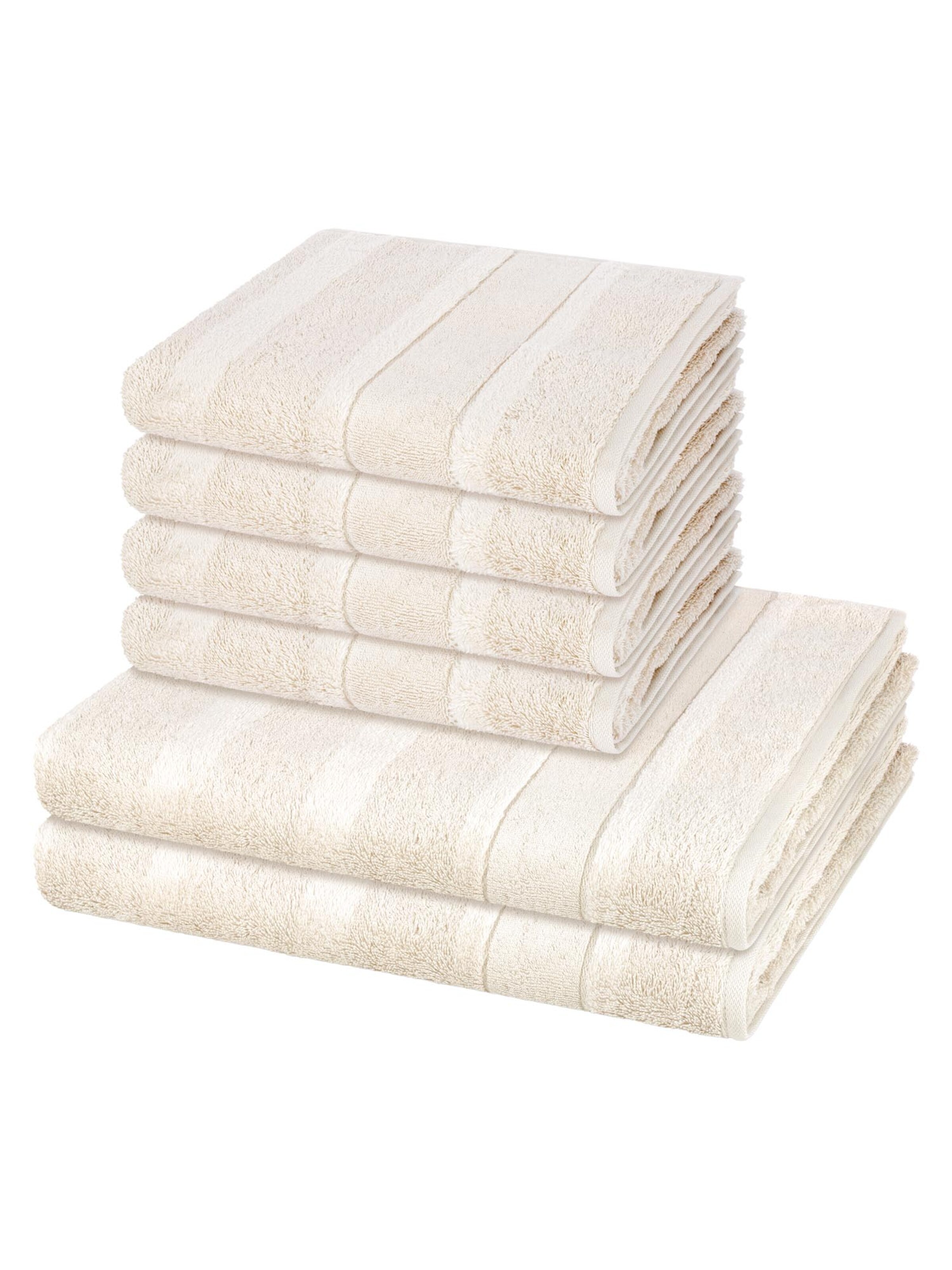 Cawö Towel 'Noblesse' in Beige: front
