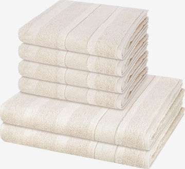 Cawö Towel 'Noblesse' in Beige: front