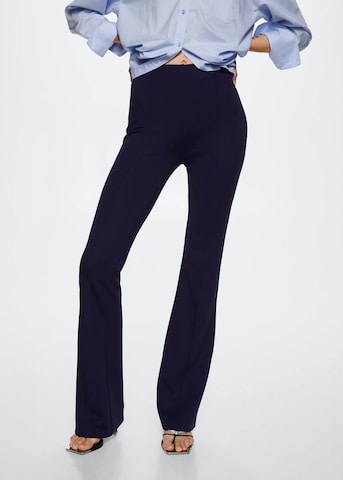 MANGO Flared Pants 'Delfin' in Blue: front