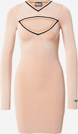 DIESEL Knit dress 'INERVA' in Pastel orange / Black / White, Item view
