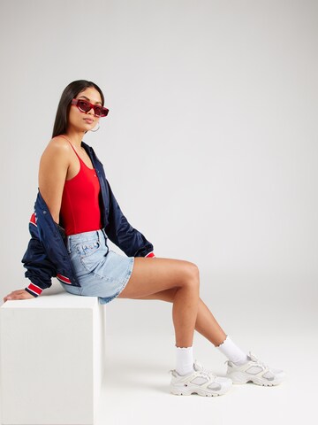 Tommy Jeans Košeľové body 'ESSENTIAL' - Červená