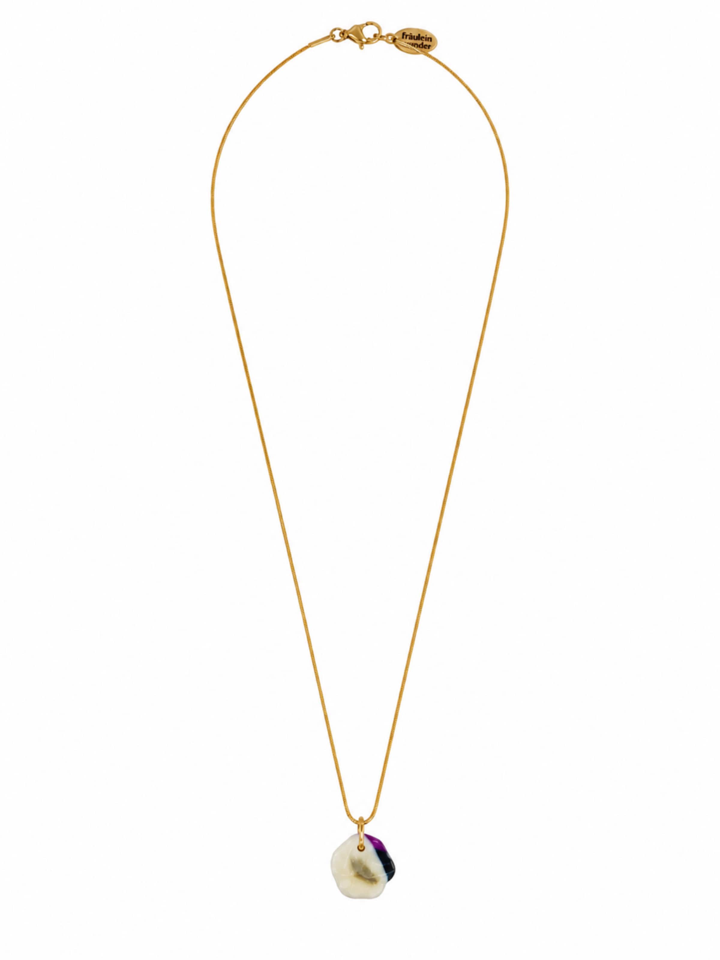 Fräulein Wunder Kette 'Acetat Alice Gold'‌‌‌‌‌‌‌‌‌‌ in Mischfarben: Vorderseite