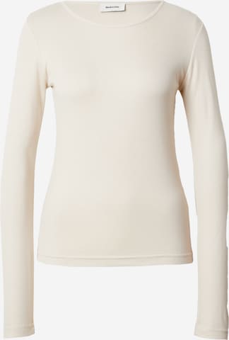 modström T-shirt 'Harper' i beige: framsida