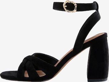 love & roses Strap Sandals in Black: front