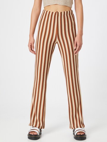 Cotton On Flared Pants in Brown: front