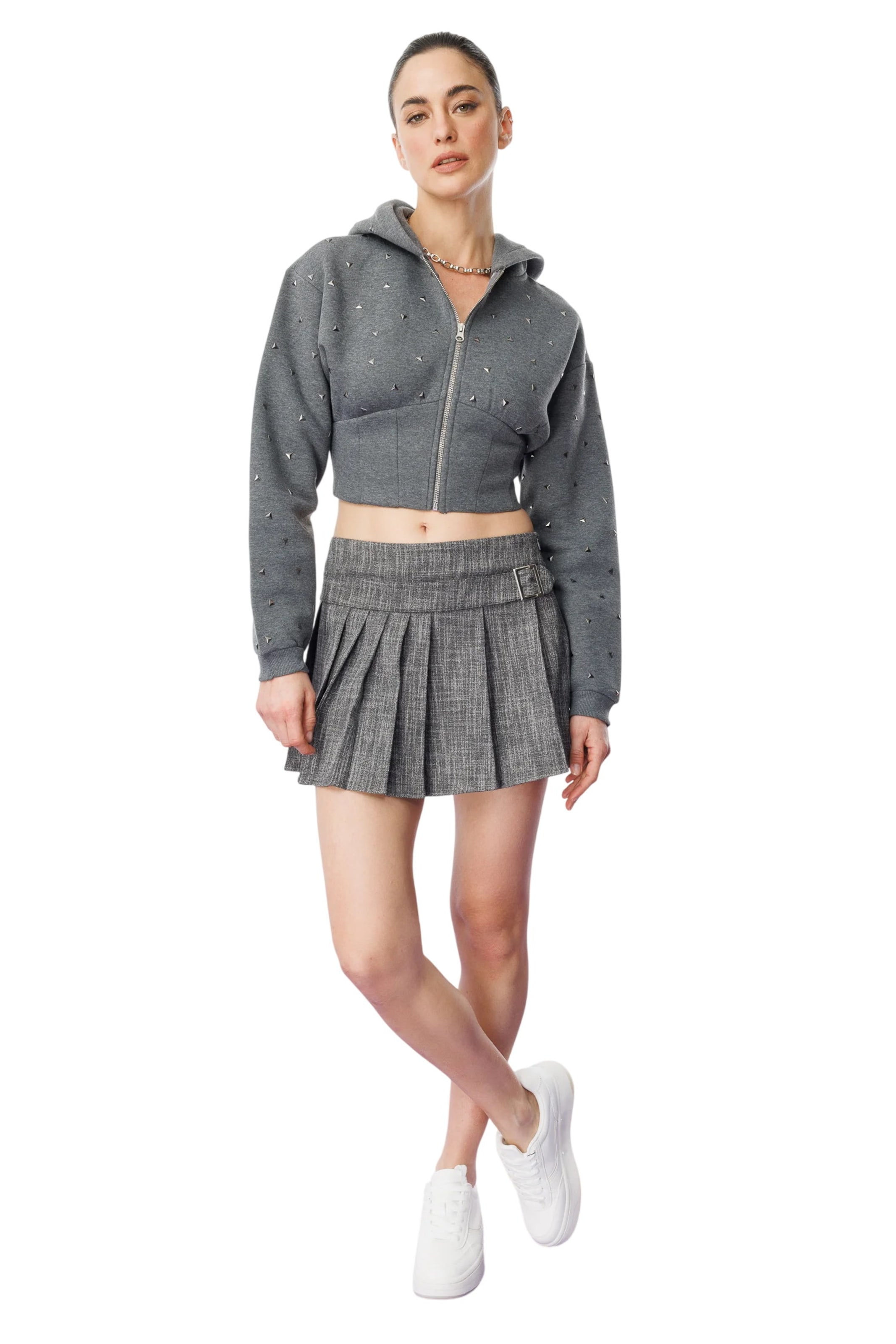 No Matter What Skirt in Grey