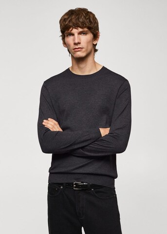 MANGO MAN Pullover 'seda' in Grau: Vorderseite