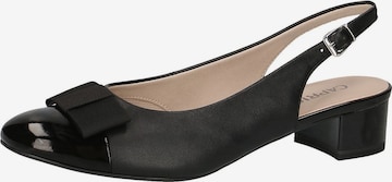 CAPRICE Slingback Pumps in Black: front