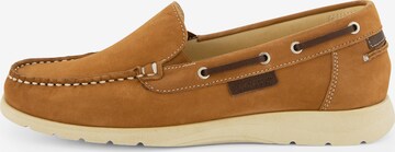 Travelin Moccasins in Brown: front