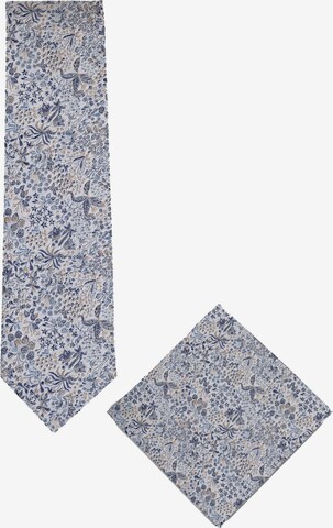 Real Guys Set Krawatte mit Einstecktuch in Blau: Vorderseite